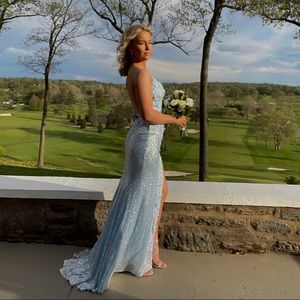 Jovani 2021 Light Blue Prom Dress